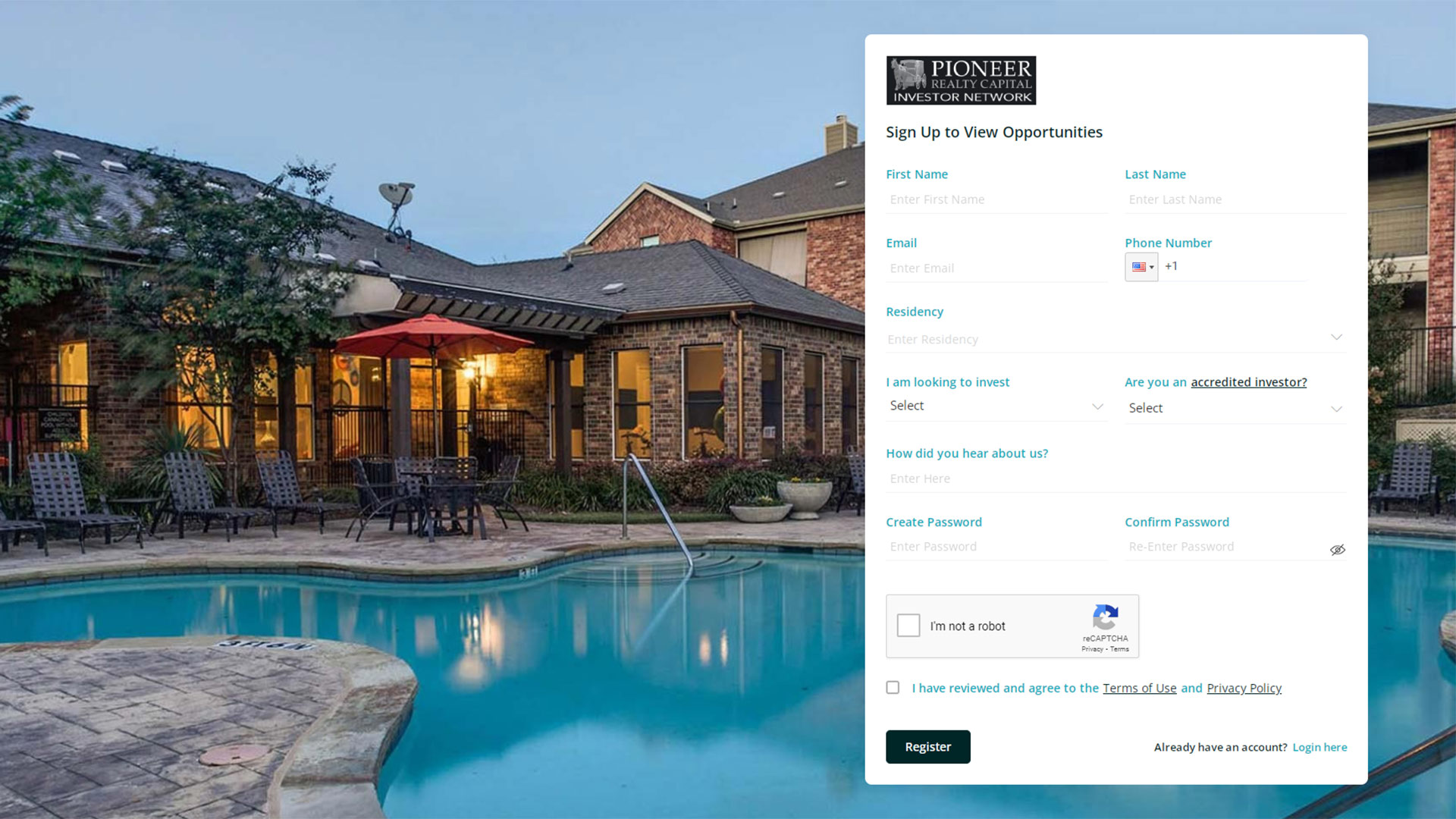 Sign Up to Invest In Texas Multifamily Projects With Pioneer Realty Capital